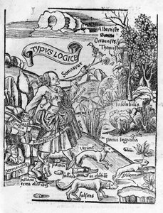 Liberal Sanatlar: Mantık - Gregor Reisch (1467-1525) tarafından "Margarita Philosophica" da. Balya
