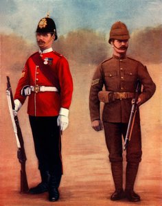 'Batı Yorkshire Alayı Astsubay Çavuş ve Yorkshire Alayı Çavuş', 1900. by Gregory and Co