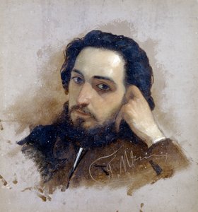 Portre de Vsevolod Mikhailovitch Garchine (1855-1888), ecrivain russe (Yazar Vsevolod Garshin