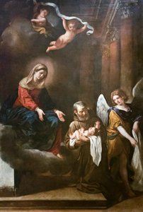 Fra Felice da Cantalice, bebek İsa ve bir melek, Guercino ile Madonna