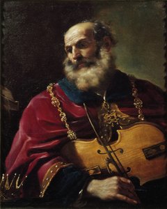 Kral David (tuval üzerine yağlı boya by Guercino
