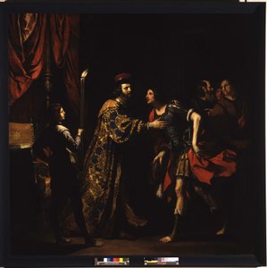 Caton d'Uticus'un vedasının oğlu oldu by Guercino