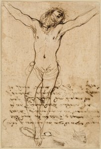 Çarmıhtaki İsa: Azizlerle Çarmıha Gerilme Çalışması by Guercino