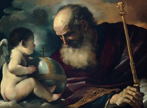 Baba ve Melek Tanrı, 1620 by Guercino