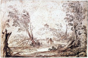 Manzara, 17. yüzyıl by Guercino