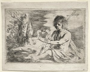 Vaftizci Yahya by Guercino