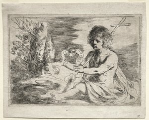 Vaftizci Yahya, 1650'ler. by Guercino