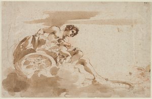 Bir Arabada Venüs ve Aşk Tanrısı by Guercino