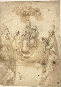 Azizlere Tapan Madonna ve Çocuk
