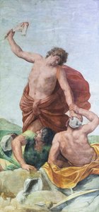 Aldobrandini düğün odasının tavan freskleri, Samson hikayelerinden sahneleri tasvir ediyor (fresk) by Guido Reni