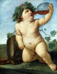 Bacchus Boy İçme, c.1623.