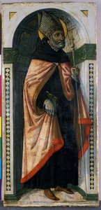Aziz Augustine, c.1500 (ahşap üzerine tempera) by Guidoccio di Giovanno Cozzarelli