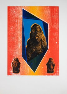 Görünmez Oda Nº9, Beyaz, 2019 (gravür ve serigrafi) by Guilherme Pontes
