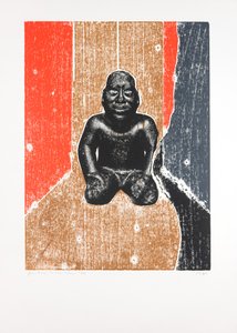 Görünmez Oda nº10, 2019 (tahta baskı ve serigrafi) by Guilherme Pontes