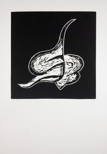 Uzanma, 2019 (linocut) by Guilherme Pontes