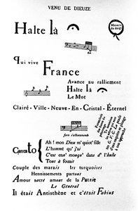 Guillaume Apollinaire (1880-1918): “” Come of Dieuze””