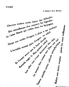Guillaume Apollinaire (1880-1918): “” Visee””