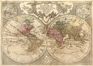 Mappa totius mundi - adornata juxta observationes dnn. academiae regalis scientiarum et nonnullorum aliorum secundum annotationes recentissimas LOC 2006627254 by Guillaume Delisle