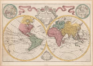 Mappa totius mundi - adornata juxta observationes dnn. academiae regalis scientiarum et nonnullorum aliorum secundum annotationes recentissimas LOC 2017585675 by Guillaume Delisle