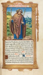 Basılı Saatler Kitabı Roma Kullanımı: fol. 100r, Büyük Aziz James, 1510. by Guillaume Le Rouge