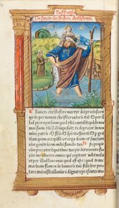 Roma Kullanım Saatleri Basılı Kitap: fol. 101v, Aziz Christopher, 1510. by Guillaume Le Rouge