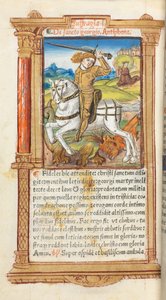 Roma Kullanım Saatleri Basılı Kitap: fol. 103v, Aziz George Ejderhayı Öldürüyor, 1510.