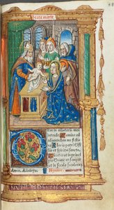 Basılı Saatler Kitabı Roma Kullanımı: fol. 40r, Tapınakta Sunum, 1510.