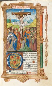 Basılı Saatler Kitabı Roma Kullanımı: fol. 55r, Çarmıha Gerilme, 1510. by Guillaume Le Rouge