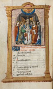 Basılı Saatler Kitabı Roma Kullanımı: fol. 7v, Haziran takvimi illüstrasyonu, 1510.