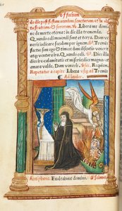 Basılı Saatler Kitabı Roma Kullanımı: fol. 84v, Duada Dominik Rahibesi, 1510. by Guillaume Le Rouge