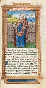 Roma Kullanım Saatleri Basılı Kitap: fol. 99r, Aziz Peter, 1510. by Guillaume Le Rouge