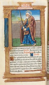 Basılı Saatler Kitabı Roma Kullanımı: fol. 99v, Aziz Paul, 1510.