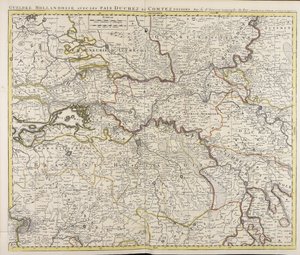 Gueldre hollandoise avec les pais, duchez et comtez voisins / par le sr. Sanson geographe du roy by Guillaume Sanson