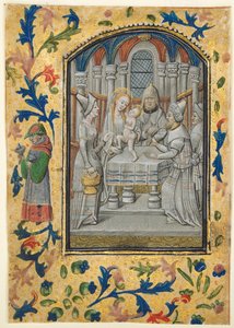 Saatler Kitabından Bir Yaprak: Ziyaret, c. 1470-1480.