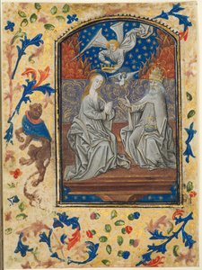 Saatler Kitabından Yaprak: Bakire ve Çocuk Enthroned, c. 1470-1480.