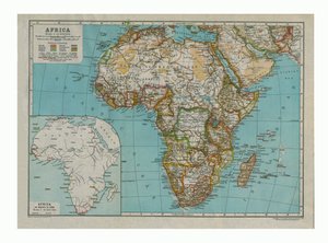 Afrika Haritası, c1910 by Gull Engraving Company