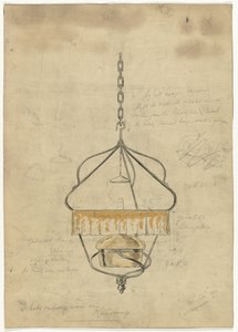 Sarkıt lamba tasarımı by Gust van de Wall Perné (signed by artist)