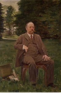 Fernand Scribe Bahçesinde by Gustaaf Vanaise