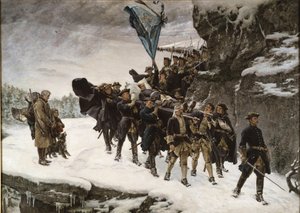 Le transport du corps du roi Charles (Carl) XII de Suede (1682-1718) - İsveç Kralı XII. Charles