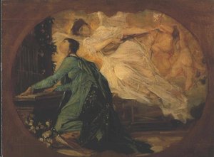 Organ çalan by Gustav Klimt