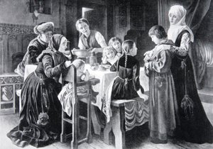 Martin Luther'in çocukluğu, 'Ulusun Tarihi'nden bir örnek by Gustav Adolph Spangenberg