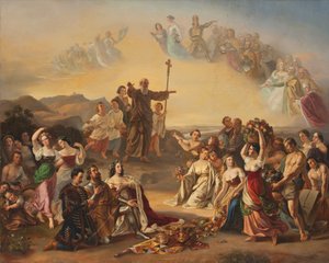 Aziz Severin Avusturya ülkesini kutsuyor by Gustav Dittenberger