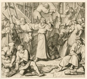 Martin Luther ikonoklazma karşı by Gustav Ferdinand Leopold Konig