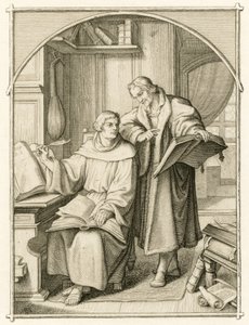 Martin Luther ve Philipp Melanchthon (Philippe, Philippus Melanchthon by Gustav Ferdinand Leopold Konig