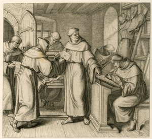 Martin Luther, Augustiner manastırının Genel Vekili olarak. Örnek: "" Alman Reformcu Dr. Martin Luther "", Gustav Koenig tarafından çizildi, Rudolf Besser tarafından yayınlandı, Gotha by Gustav Ferdinand Leopold Konig