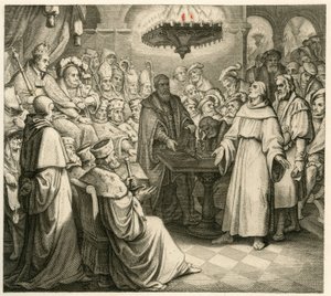 Martin Luther, İmparator Charles'ın önünde, yanında kardeşi Ferdinand by Gustav Ferdinand Leopold Konig