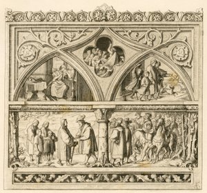 Martin Luther'in Kont Mansfeld'e yolculuğu (Mansfeld-Vorderort'lu VI. görüntü aşağı : Luther ve sayım by Gustav Ferdinand Leopold Konig