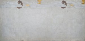 Beethoven Frizi: Mutluluk özlemi - 2. panel, sol uzun duvar by Gustav Klimt