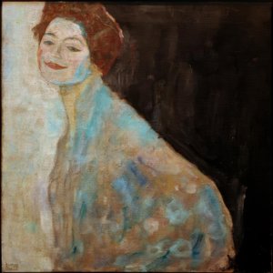 Beyaz bir bayanın portresi by Gustav Klimt