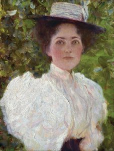 Yeşillikteki Kız, 1908 dolayları (tuval üzerine yağlıboya) by Gustav Klimt
